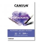 Альбом CANSON Graduate Mix Media, А4, 20 листов, на склейке, белый, 200 г/м2