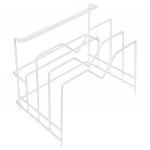 Подставка для крышек настольная "Лофт" 27х18,5х21см, металлическая, окрашенная, белый (Китай)