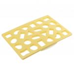 Форма-трафарет для печенья пластмассовая 32,8х22,3х1,2 см (24 штуки) двойная, на картоне (Китай)