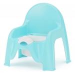 Акция5% Горшок-стульчик детский пластмассовый 1л, 30х30х34,5см, голубой (Россия)