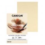 Альбом CANSON Graduate Mix Media, А4, 30 листов, на склейке, кремовый, 200 г/м2