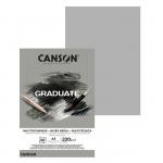 Альбом CANSON Graduate Mix Media, А5, 30 листов, на склейке, серый, 200 г/м2