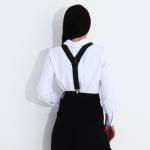 Подтяжки взрослые, ширина 2,5 см, цвет чёрный/белый