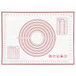 Коврик силиконовый, армированный для раскатки теста и выпекания 50х70 см, белый с цветной разметкой, микс (Китай)