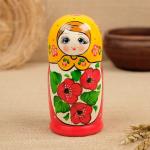 Матрешка Майдановская "Красный мак", 5 кукольная