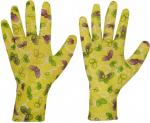 Перчатки садовые с покрытием желтые 7 размер