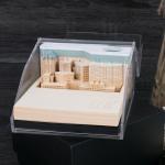 3D блок для заметок, Город с подсветкой, 170 листов, высота-4,5см, ширина-8см