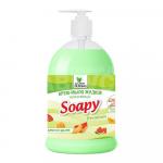 Крем-мыло жидкое Clean&Green Soapy арбуз и дыня увлажняющее с дозатором, 1 л