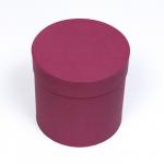 Шляпная коробка, бордовая, 18 х 18 см