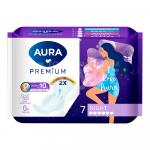 Прокладки гигиенические Aura Premium Night, 7 шт