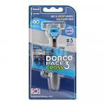 Станок для бритья Dorco Pace 3 Cross c 3-мя лезвиями и плавающей головкой + комплект из 5 кассет, мужской