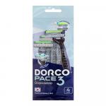 Станок для бритья Dorco Pace3 Disposable одноразовые, c 3 лезвиями, плавающая головка, мужской, 4 шт