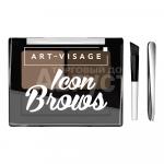 Тени для бровей Art-Visage Icon Brow с кисточкой и пинцетом, тон 101, 3,6 г