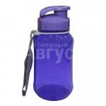 Бутылка для воды E-561 с ремешком, пластик, фиолетовый, 500 мл