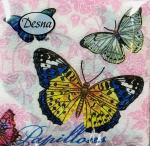 Салфетка «Бабочки и цветы» Desna (24х24см), 40шт