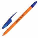 Ручка шарик. «Staff» синяя масл., оранж. корп., 50шт, арт. 143204