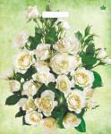 Пакет (выруб.ручка) «Белые розы» (38х45х60мк) лам Т, 50шт
