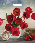 Пакет (выруб.ручка) «Бордовые тюльпаны» (38х45х60мк) глянец Т, 50шт