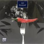 Салфетка 3-сл черная «Hot chili» Art (33х33см), 20шт