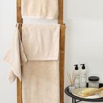 Махровое полотенце GINZA 30х60, 100% хлопок, 450 гр./кв.м. 'Светло-бежевый'