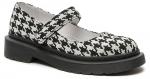 BETSY черный/белый текстиль детские (для девочек) туфли (О-З 2023)