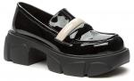 KEDDO черный иск. кожа лак детские (для девочек) туфли (О-З 2023)