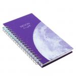 Записная книжка 96 листов А6 на гребне MESHU "Moon light", твердая обложка, матовая ламинация, выборочный УФ-лак
