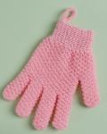 Мочалка - перчатка массажная  "Premium - PASTERA", цвет нежно-розовый, 19*12см  (ZIPпакет)