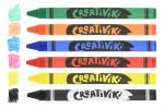 Набор восковых карандашей Creativiki 6 цветов, круглые