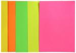 Бумага цветная флуоресцентная 2-сторонняя офсетная А4, 4 цвета 8 листов, 80 г/м2 в папке 3+ Каляка-Маляка