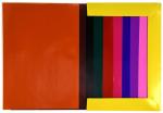 Бумага цветная самоклеящ.10 листов 10 цветов А4 210х297 мм в папке Каляка-Маляка
