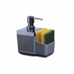 Toskana Дозатор для моющих средств с секцией для хранения губки (серый)