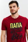 Мужская футболка 11797 Бордовый