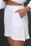 Женский костюм с шортами 52287 (шорты + рубашка) Белый