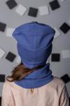 Детская комплект шапка и шарф для девочки Индиго