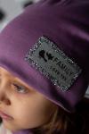 Детская комплект шапка и шарф для девочки Сирень