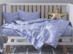 Комплект постельного белья  бязь "Спокойной ночи(голуб)" детский 107х140