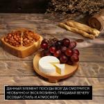 Менажница глубокая 2 секции + сервировочная доска на ножках Adelica, 15*15*4 см, 18*18*4 см, берёза, в подарок масло для пропитки 100 мл