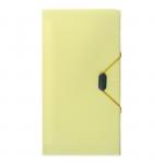 Папка на резинке А65, 12 отделений, узоры желтая пастель