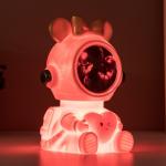 Ночник-увлажнитель Мишка космонавт LED USB белый 12х12х16,5 см