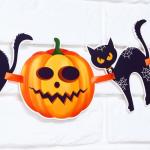 Гирлянда на ленте «Happy Halloween», кошки-тыквы, длина 250 см
