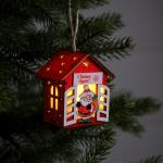 Ёлочная игрушка «Дед Мороз с подарками», от батареек, свечение тёплое белое