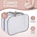Косметичка для роддома 23х32х17 ПВХ «Речной песок». цвет серый