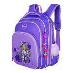 Рюкзак школьный 37 х 28 х 13 см, эргономичная спинка, Across 230, фиолетовый CS23-230-4