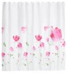Занавеска (штора) Lily для ванной комнаты тканевая 180х200 см., цвет белый розовый