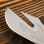 Нож-вилка (шампур) для шашлыка узбекский с гравировкой