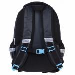 Рюкзак школьный 38.5 х 26 х 17 см, эргономичная спинка, Hatber Primary School "Скорость" чёрный NRk_87059