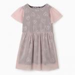 Платье для девочек, цвет серый, размер 92 см