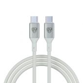 BY Кабель для зарядки Space Cable Pro Type-C - Type-C, 1м, 5А, Быстрая зарядка, штекер металл, белый