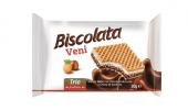 Вафли Biscolata Veni Trio с молочно-ореховой начинкой 20 гр